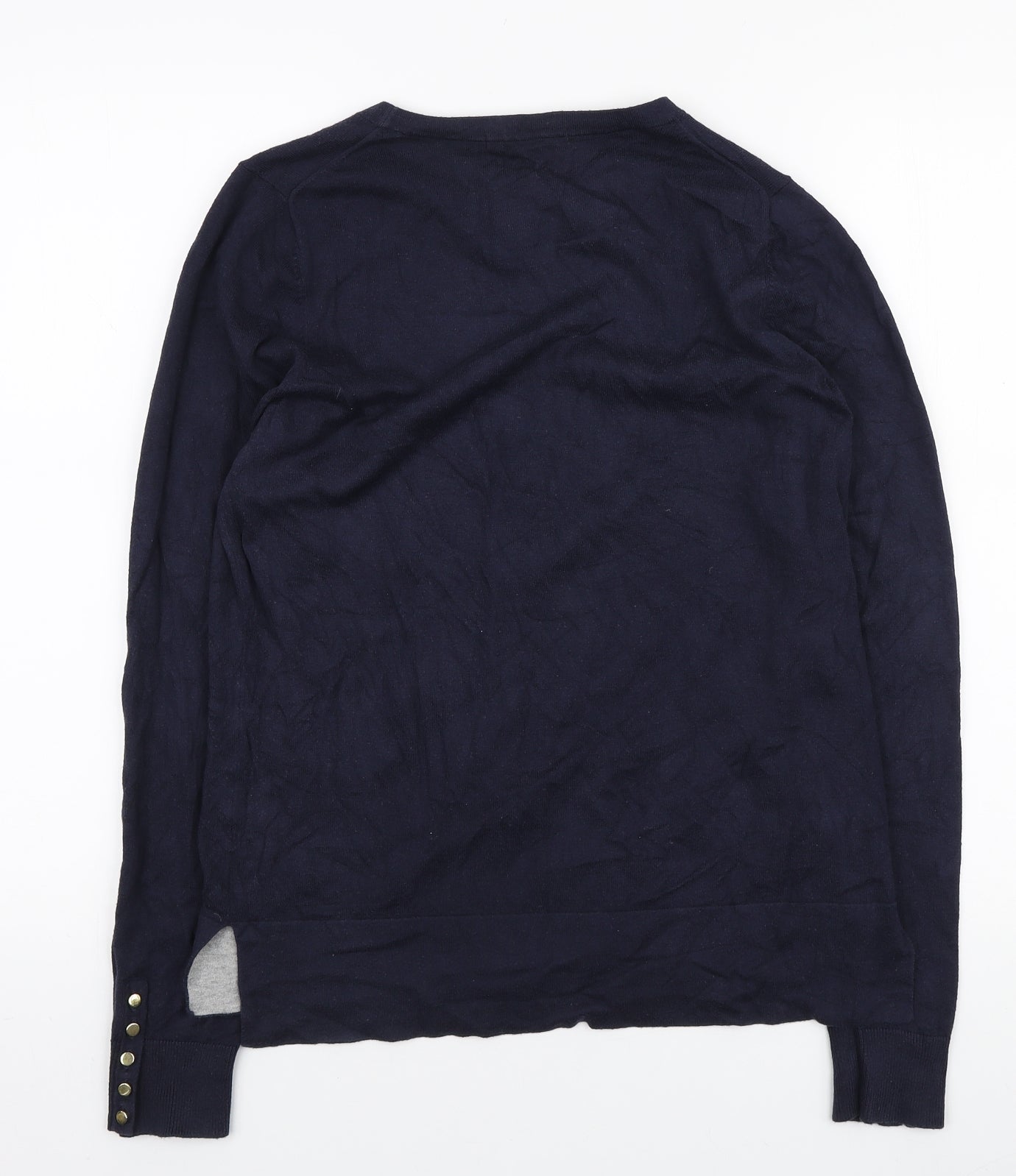 Boden Womens Blue Round Neck Cotton Pullover Jumper Size M