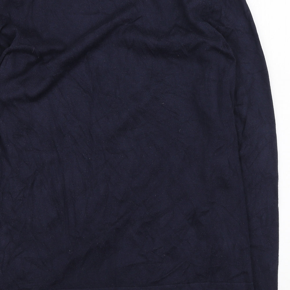 Boden Womens Blue Round Neck Cotton Pullover Jumper Size M