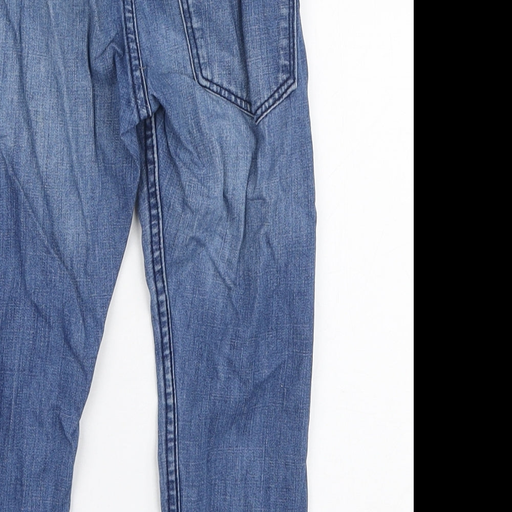 H&M Boys Blue Cotton Straight Jeans Size 3-4 Years Regular Drawstring