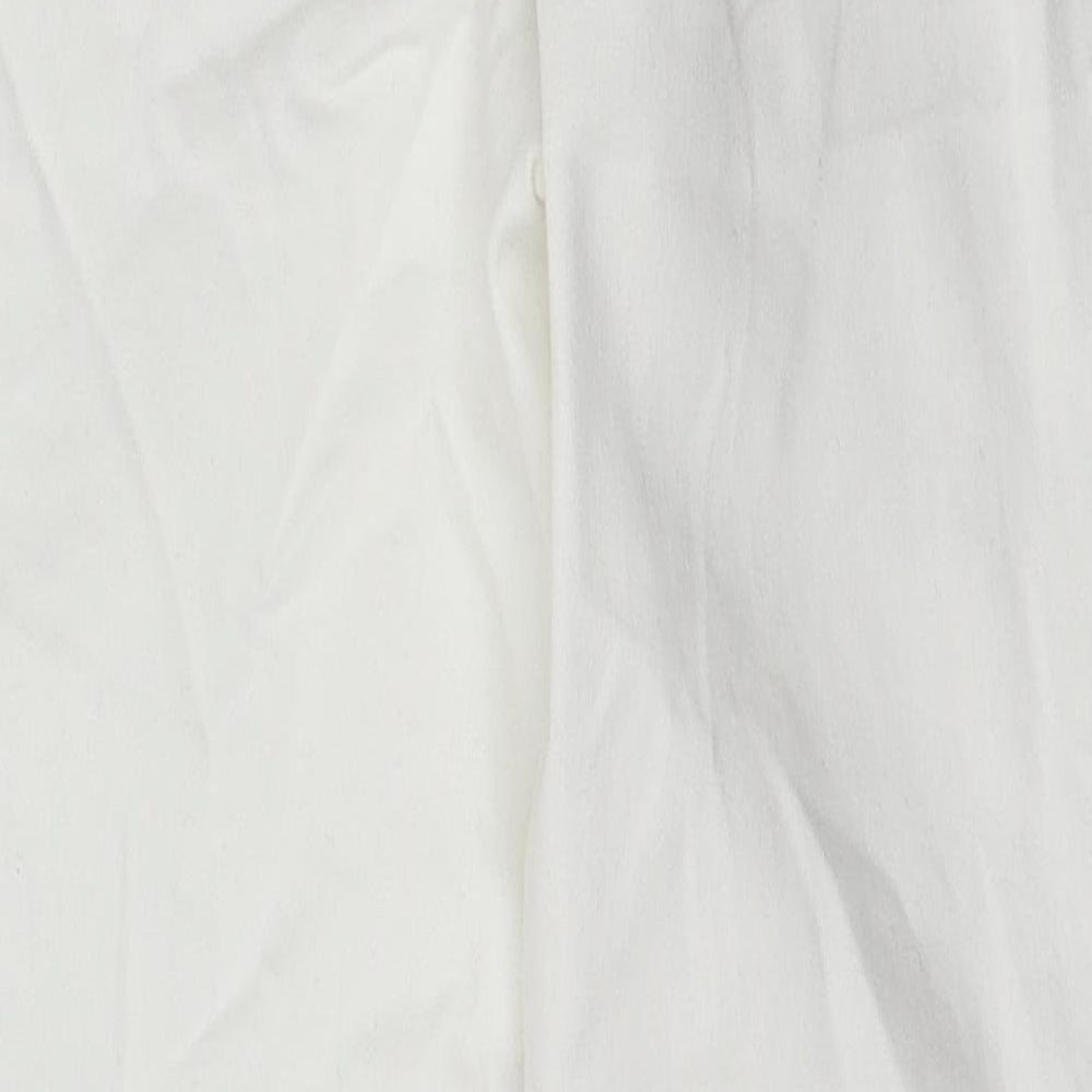 Red Herring Womens White Cotton Skinny Jeans Size 12 L25 in Regular Zip