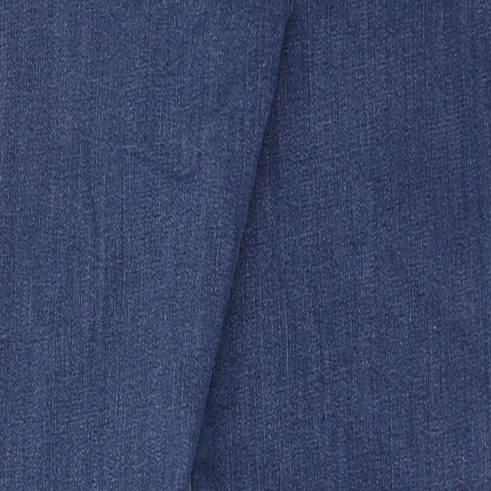 Per Una Womens Blue Polyester Straight Jeans Size 14 L28 in Regular Zip