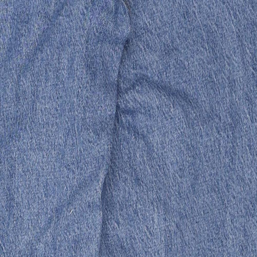 Denim & Co. Womens Blue Cotton Mom Jeans Size 10 L28 in Regular Zip