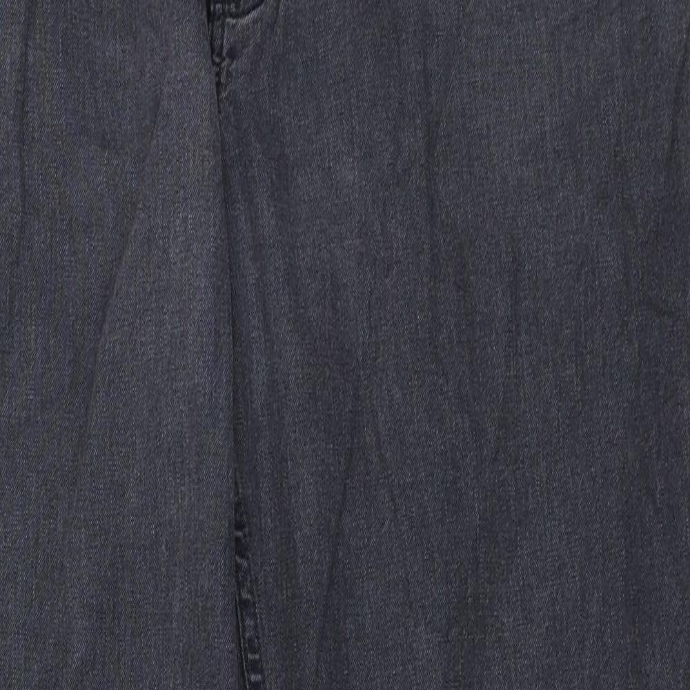 Blue Harbour Mens Grey Cotton Straight Jeans Size 36 in L31 in Regular Zip