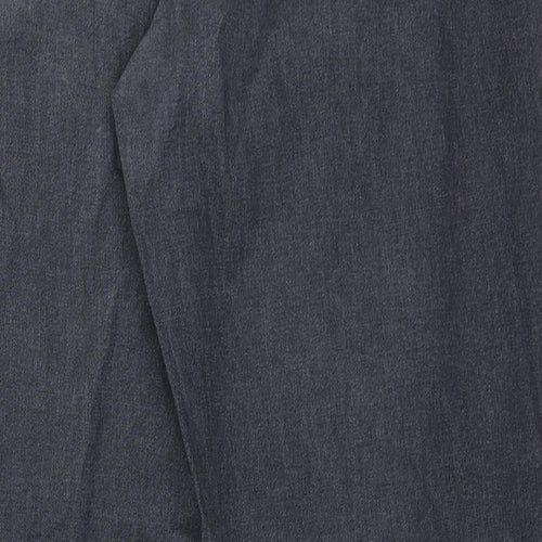 Blue Harbour Mens Grey Cotton Straight Jeans Size 36 in L31 in Regular Zip