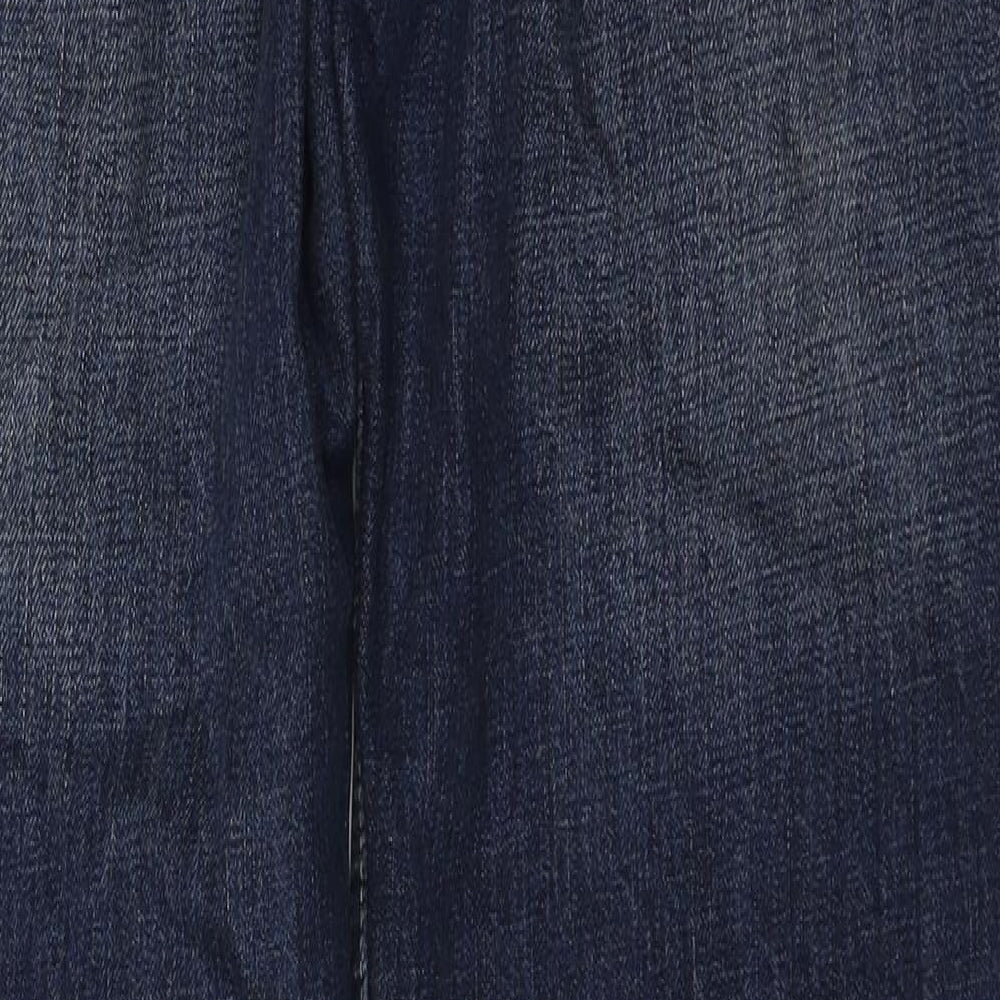 White Stuff Mens Blue Cotton Straight Jeans Size 34 in L32 in Regular Button