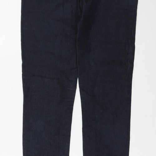 Denim & Co. Womens Blue Cotton Skinny Jeans Size 8 L29 in Regular Zip
