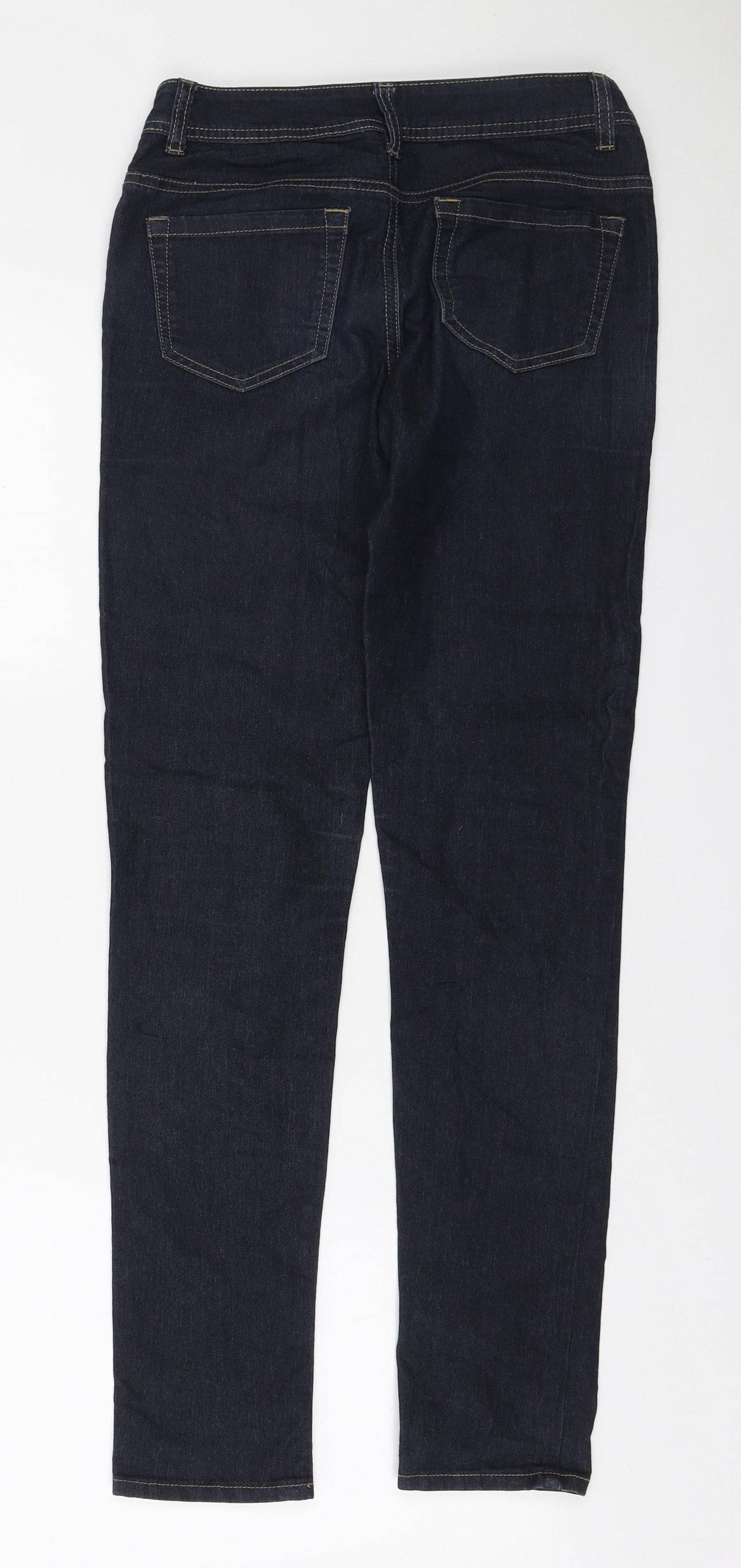 Denim & Co. Womens Blue Cotton Skinny Jeans Size 8 L29 in Regular Zip