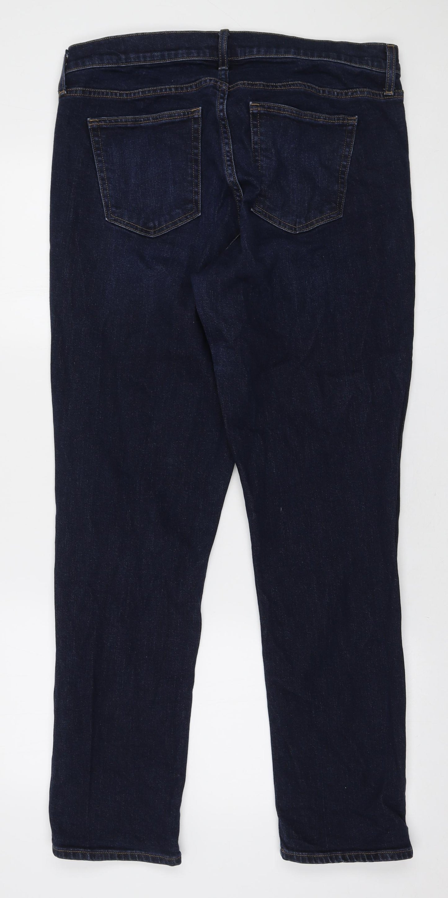 Gap Mens Blue Cotton Straight Jeans Size 33 in L30 in Regular Zip