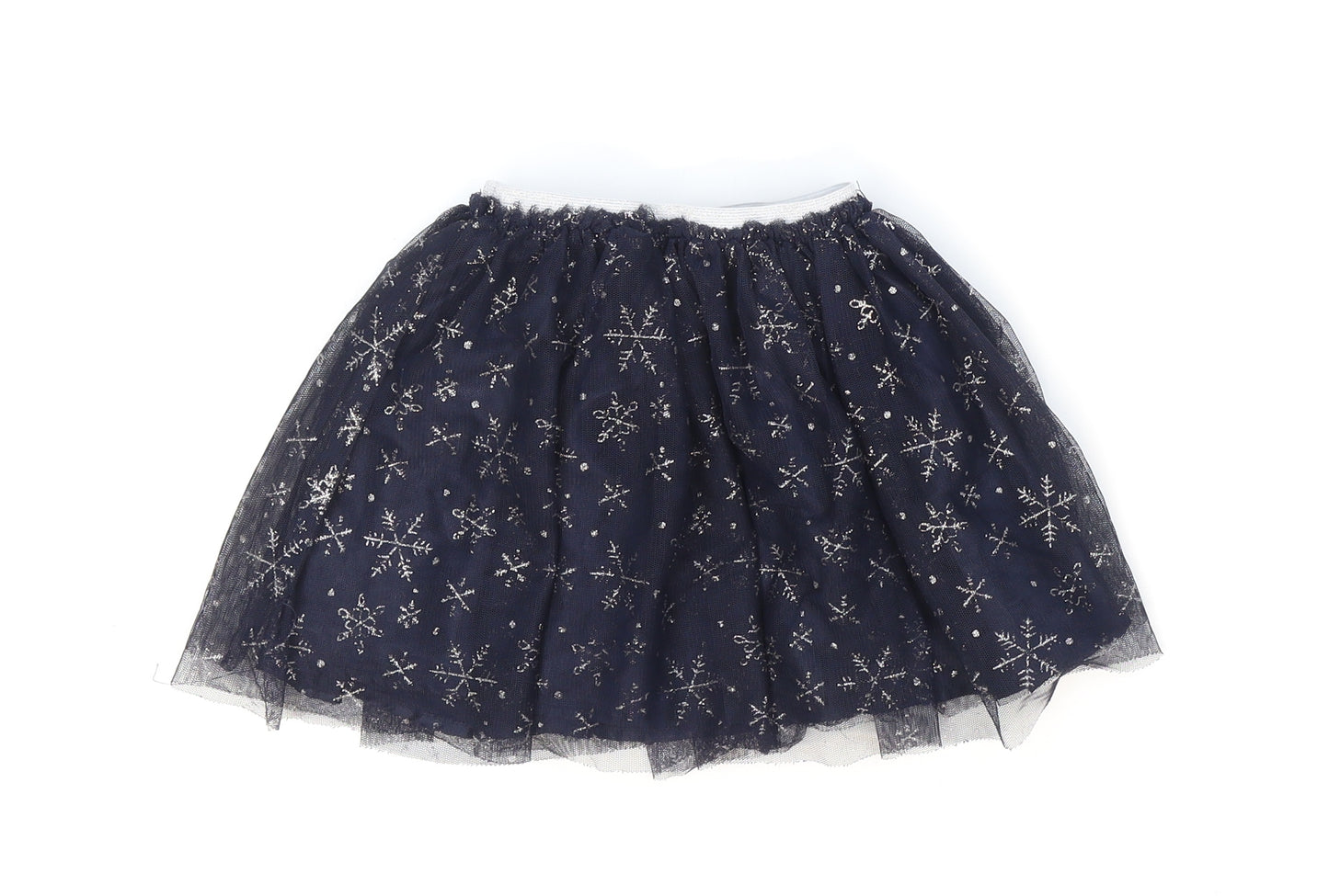 Primark Girls Blue Geometric Polyester Tutu Skirt Size 3-4 Years Regular Pull On - Disney Frozen