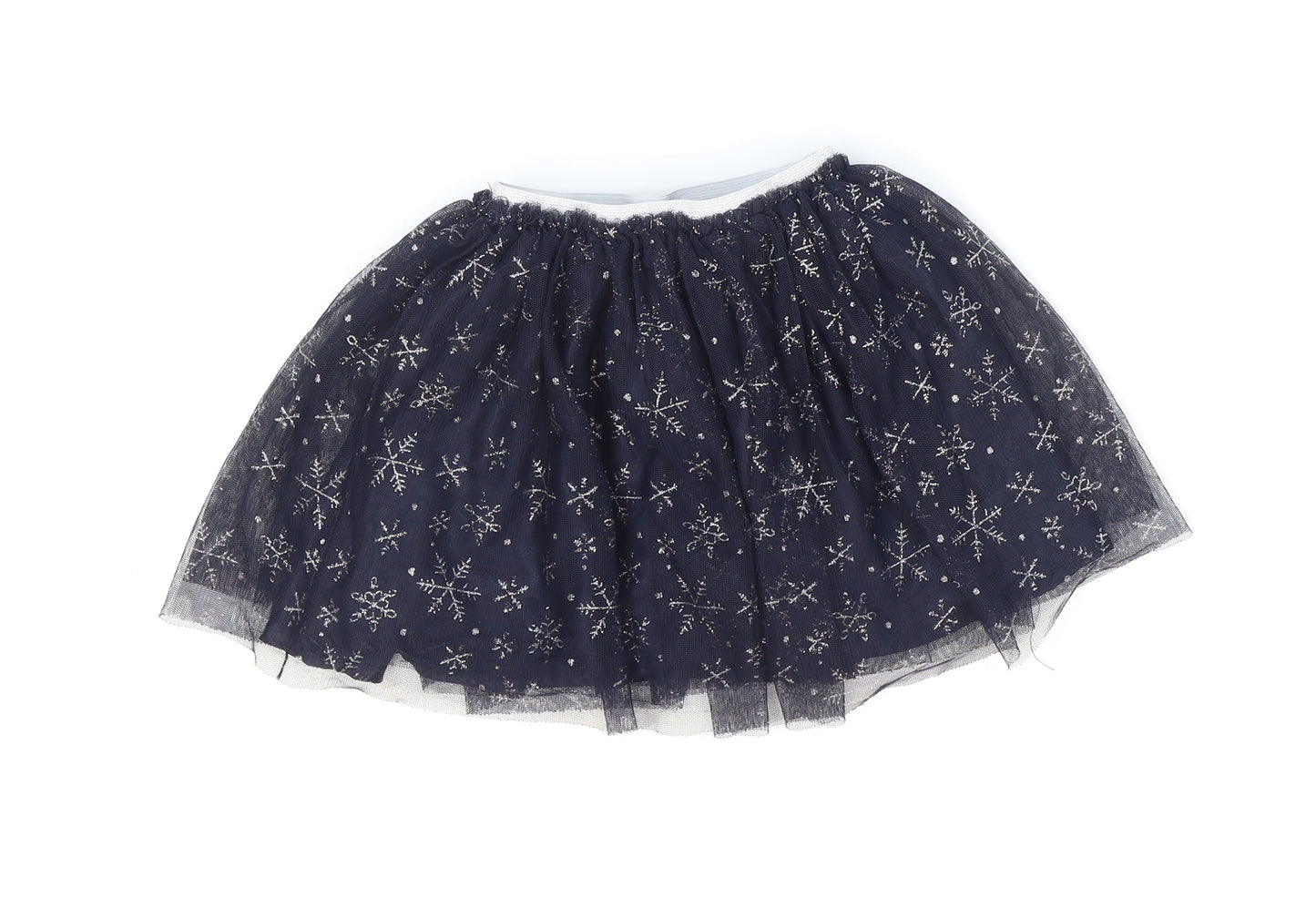 Primark Girls Blue Geometric Polyester Tutu Skirt Size 3-4 Years Regular Pull On - Disney Frozen