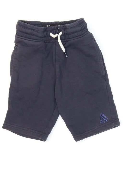 NEXT Boys Blue Cotton Sweat Shorts Size 5-6 Years Regular Drawstring
