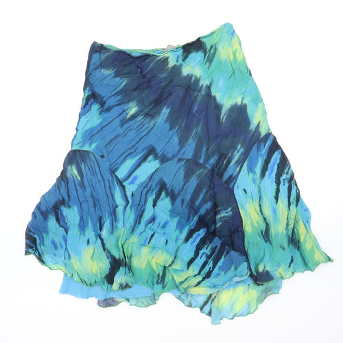 Per Una Womens Multicoloured Polyester Flare Skirt Size 14