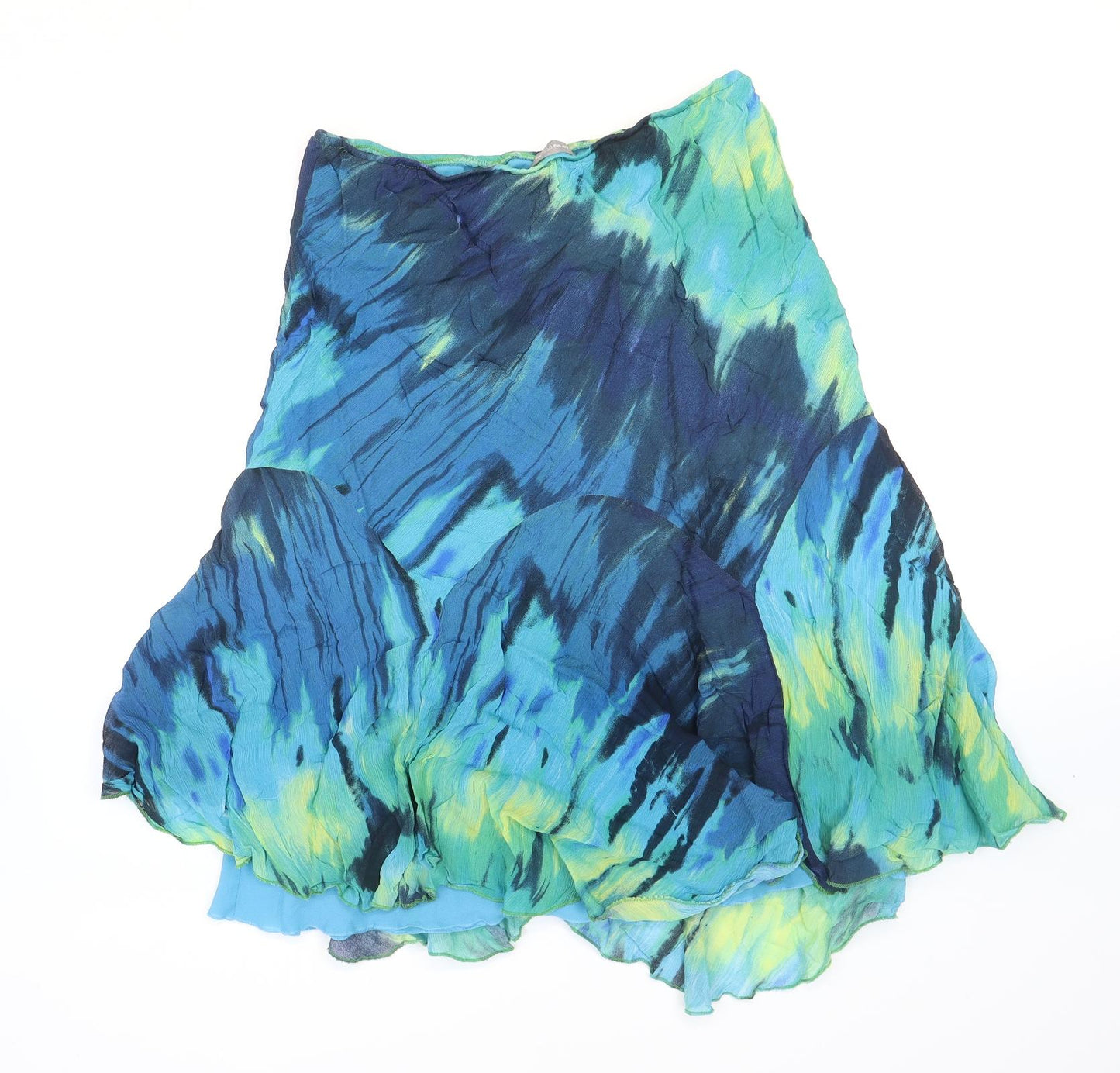 Per Una Womens Multicoloured Polyester Flare Skirt Size 14