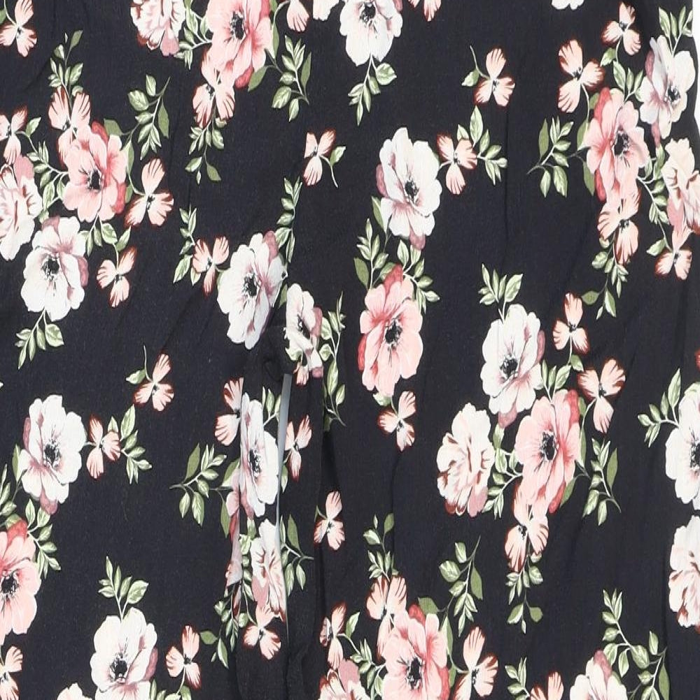 New Look Womens Multicoloured Floral Viscose Trousers Size 14 L29 in Regular