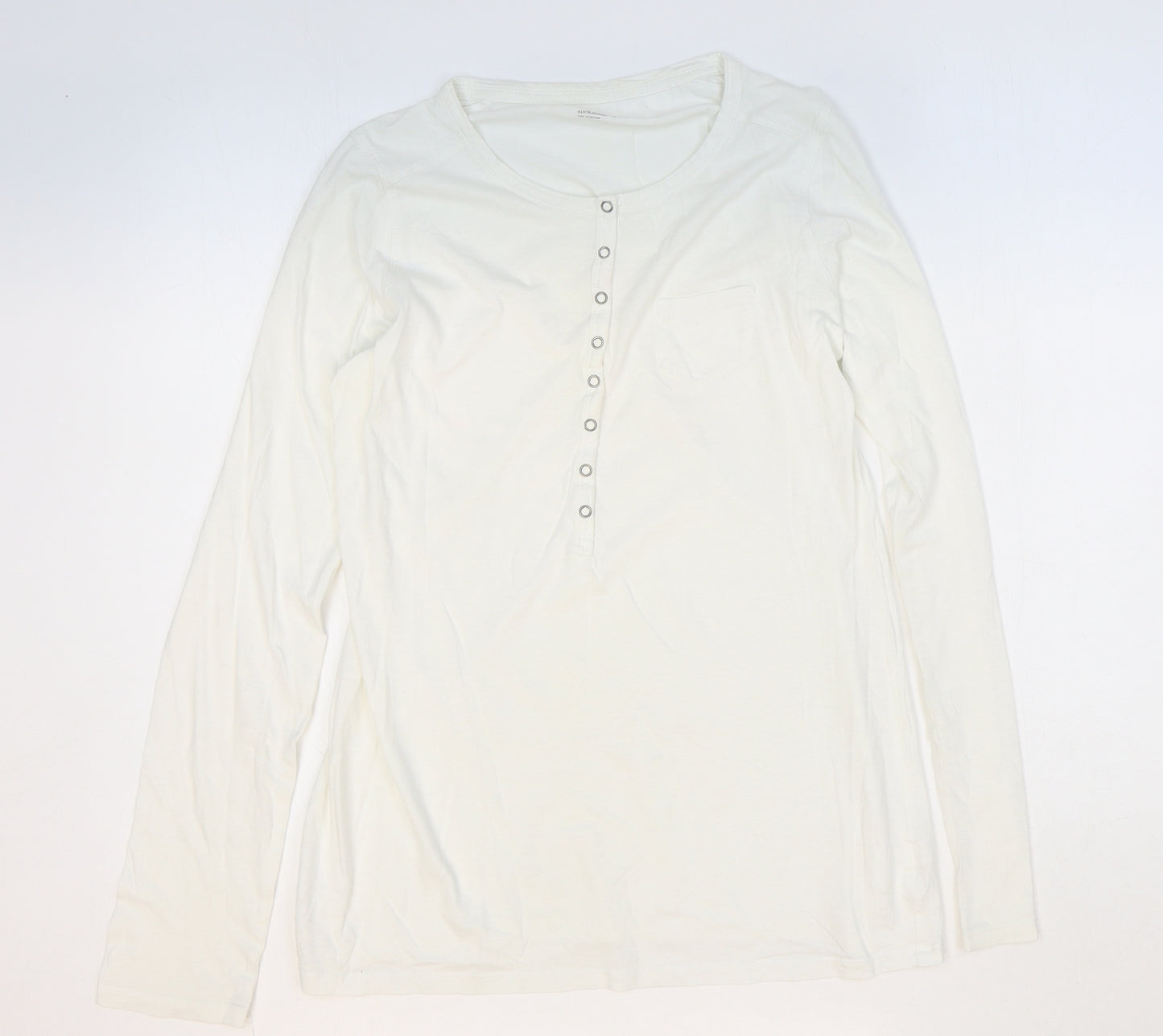 Gap Womens White 100% Cotton Basic T-Shirt Size M Round Neck