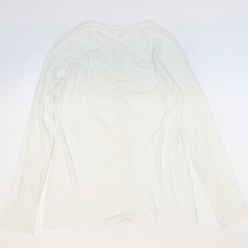 Gap Womens White 100% Cotton Basic T-Shirt Size M Round Neck