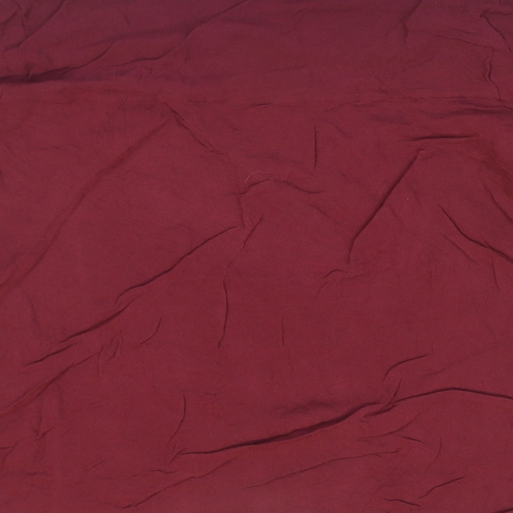 George Womens Red Viscose Basic Blouse Size 10 V-Neck - Lace