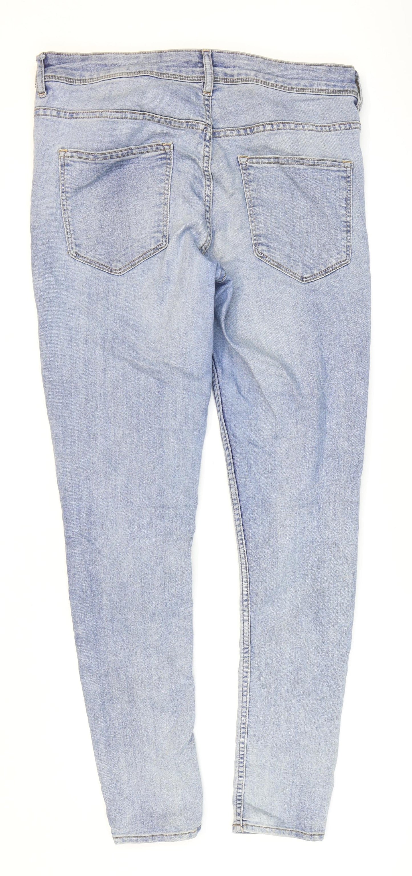 Divided Womens Blue Cotton Skinny Jeans Size 10 L29 in Regular Zip