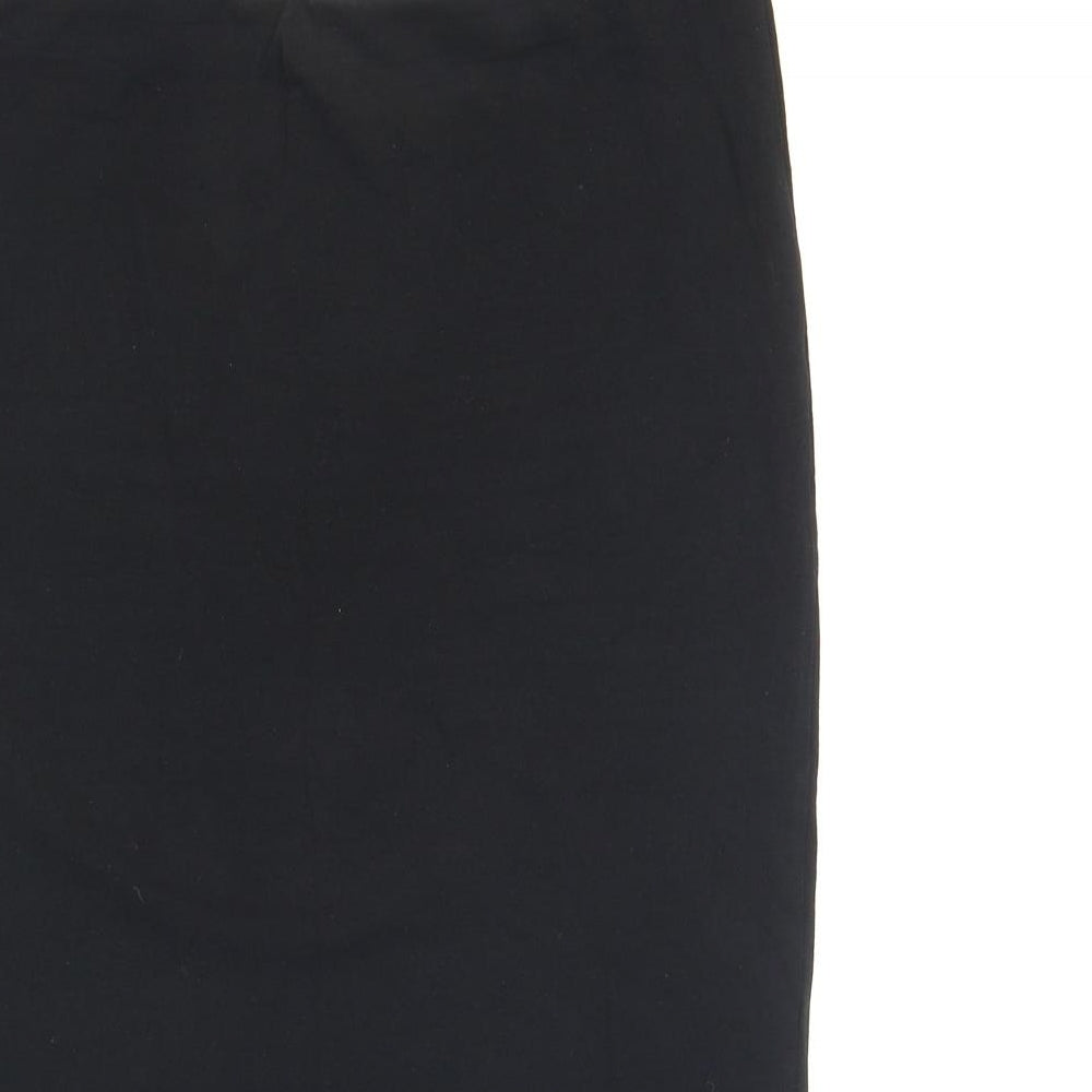H&M Womens Black Cotton Straight & Pencil Skirt Size 10