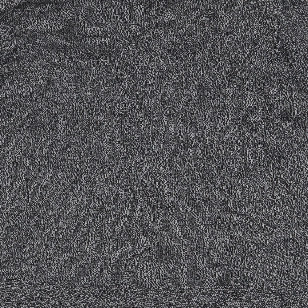 Plum Tree Womens Grey Collared Acrylic Cardigan Jumper Size M