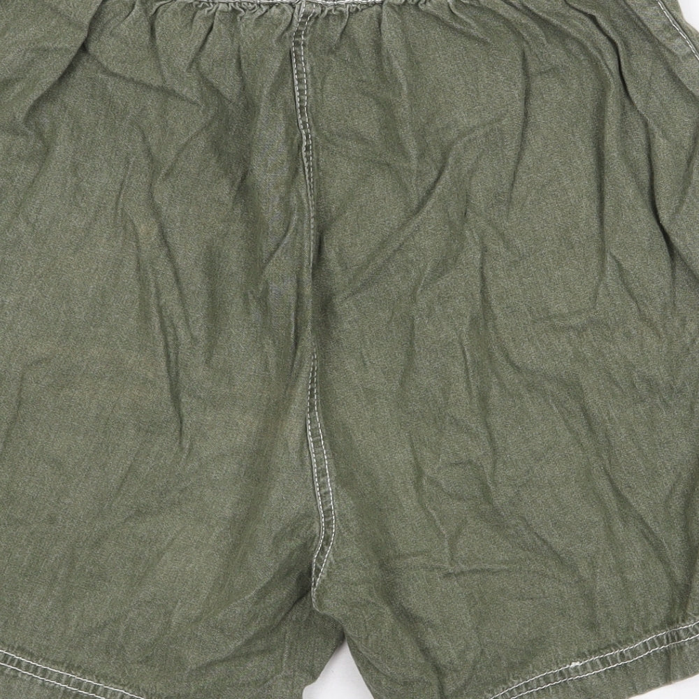 BM Womens Green Cotton Cargo Shorts Size 16 L5 in Regular Tie