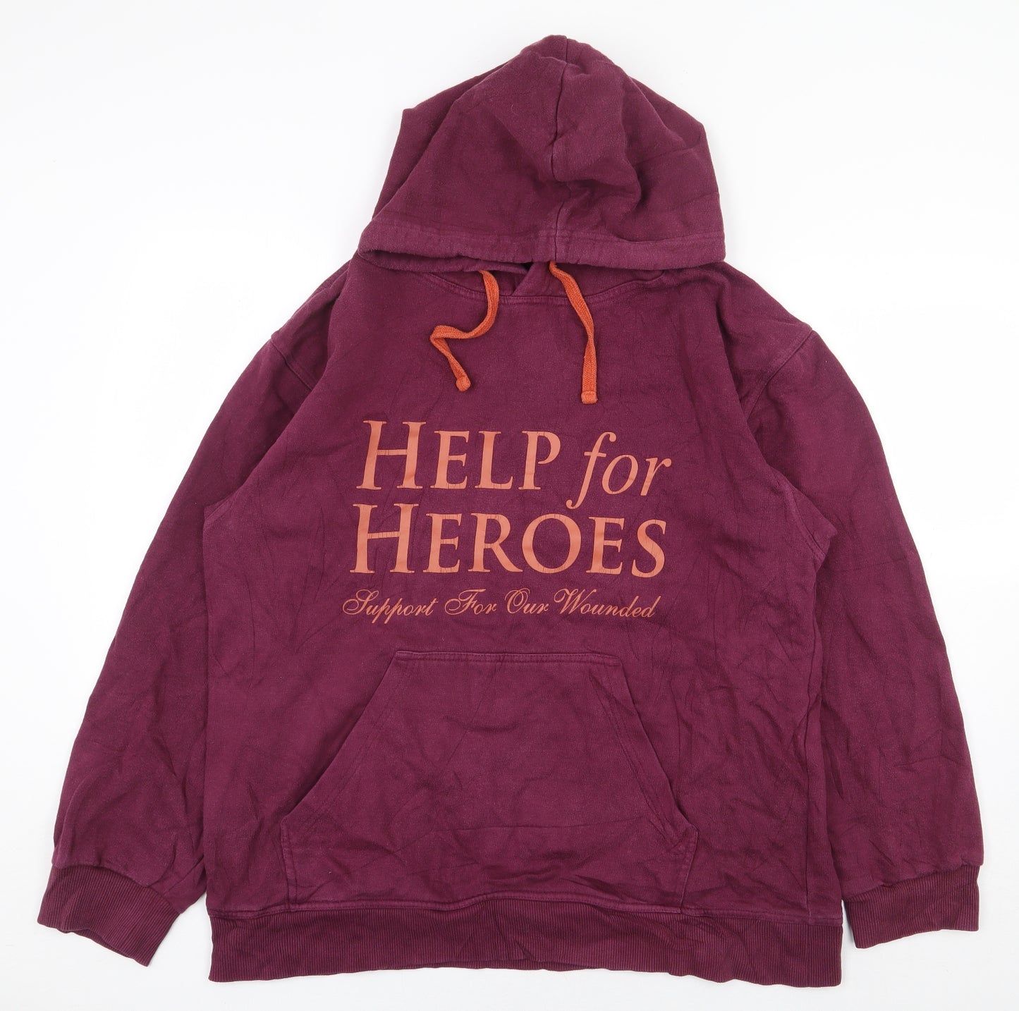 Help For Heroes Womens Purple Cotton Pullover Hoodie Size M Pullover - Help for Heroes