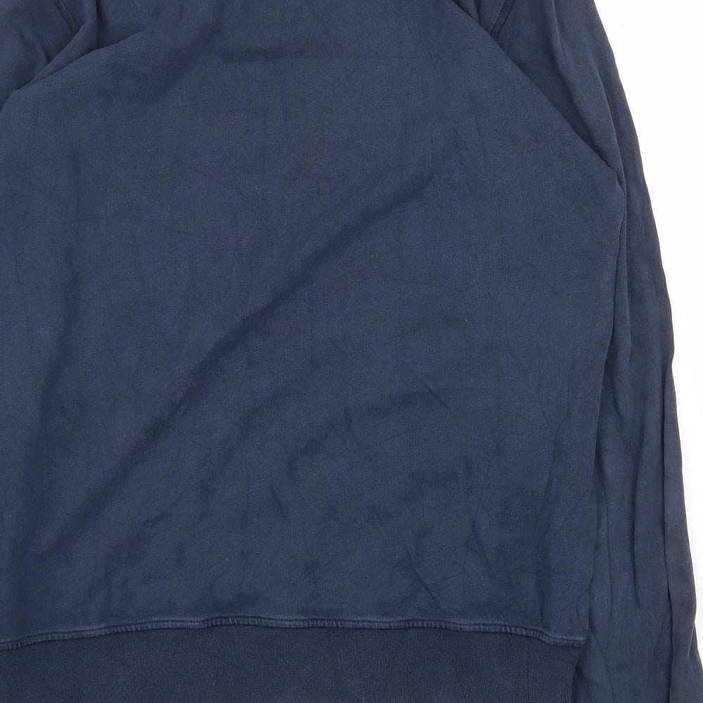 Caramelo Mens Blue Cotton Pullover Sweatshirt Size S