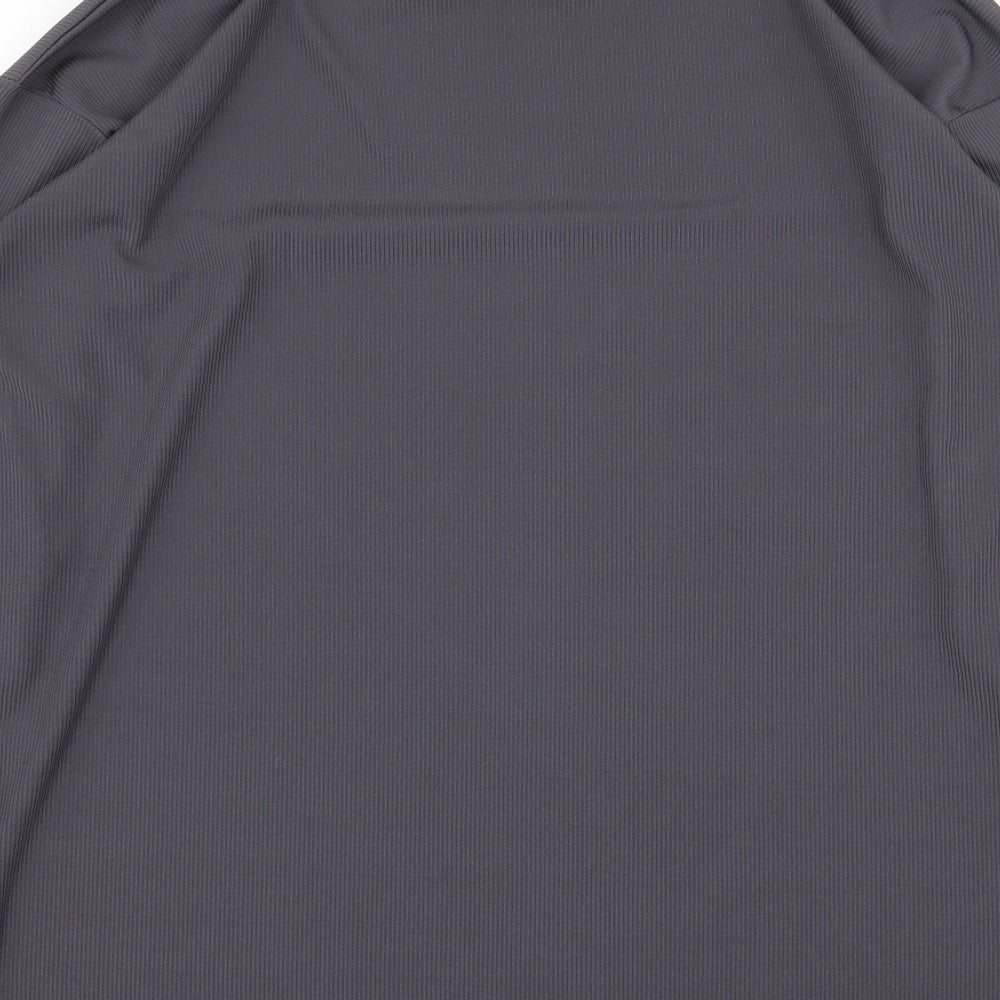 Select Womens Grey Polyester Pullover Sweatshirt Size L Pullover - Roll Neck