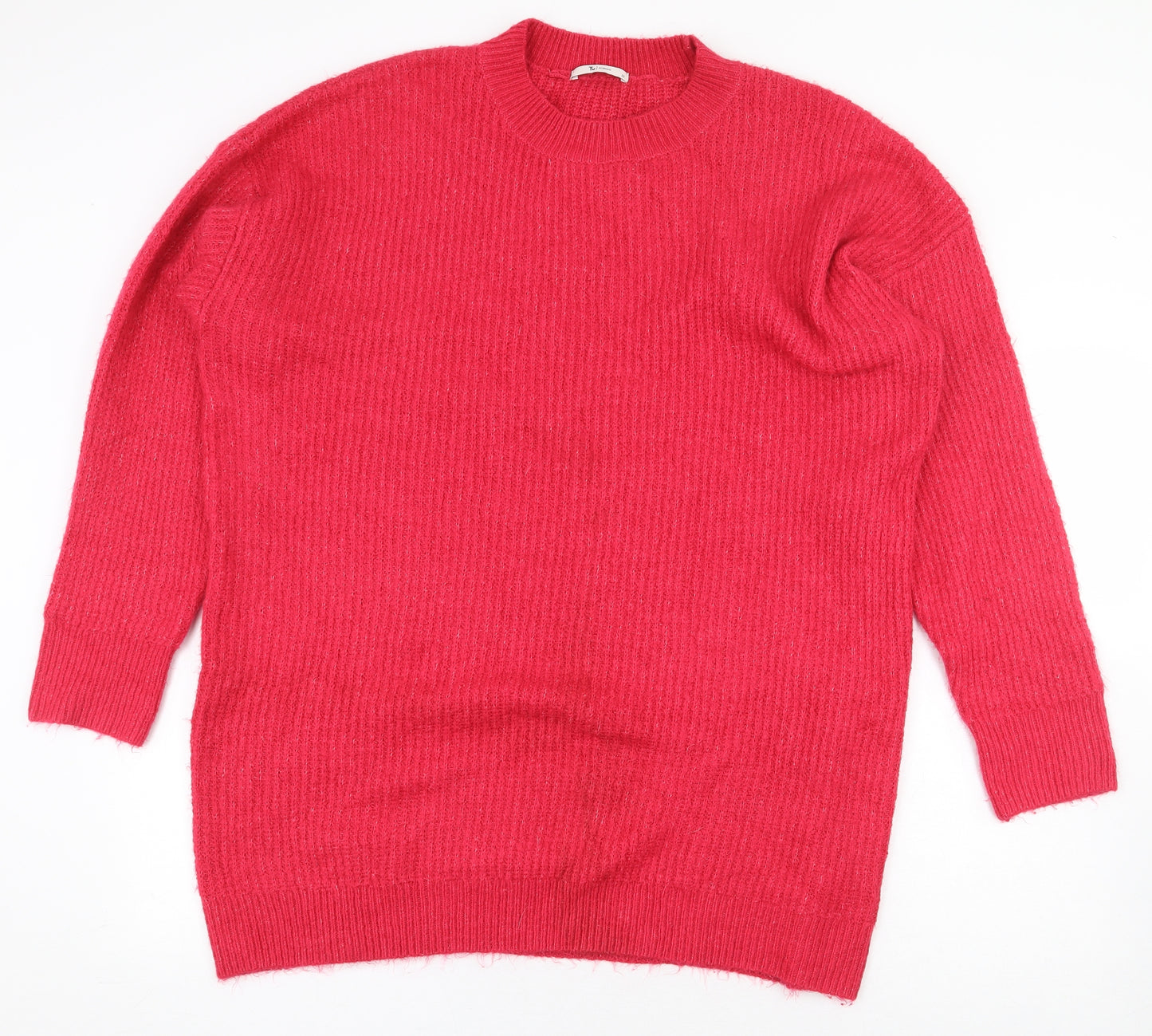TU Womens Pink Round Neck Acrylic Pullover Jumper Size 20