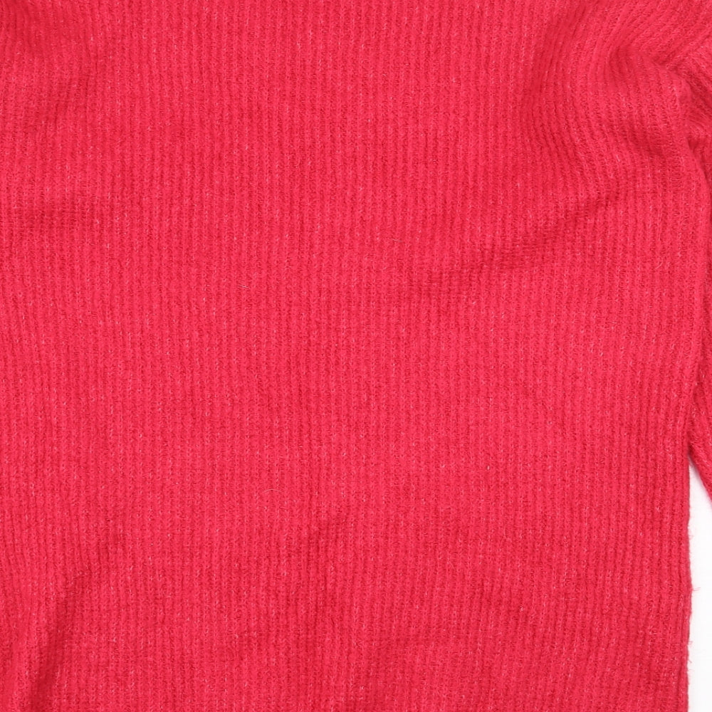 TU Womens Pink Round Neck Acrylic Pullover Jumper Size 20