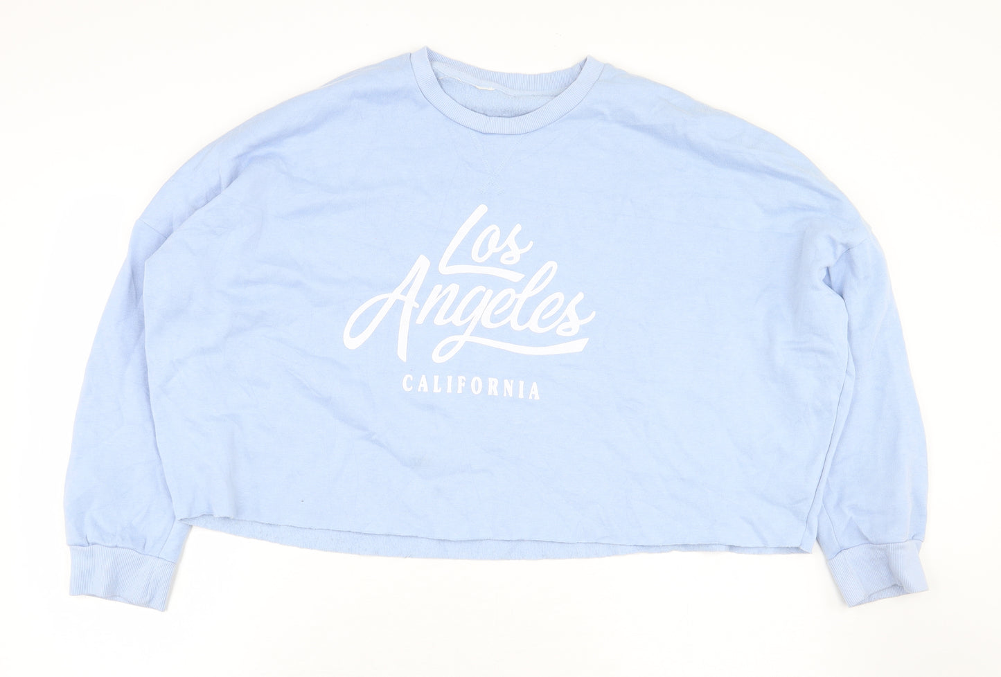 Primark Womens Blue Polyester Pullover Sweatshirt Size M Pullover - Cropped