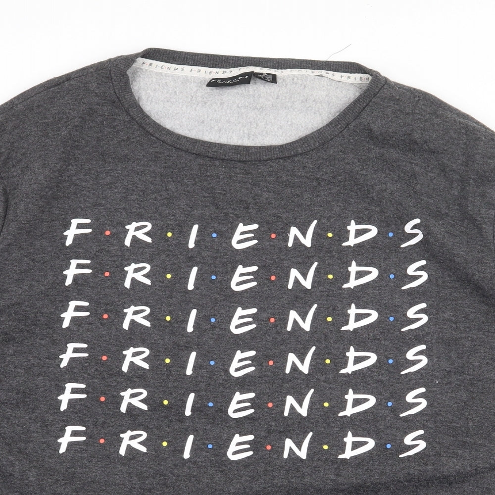 Primark Womens Grey Polyester Pullover Sweatshirt Size XL Pullover - Friends Tv Series