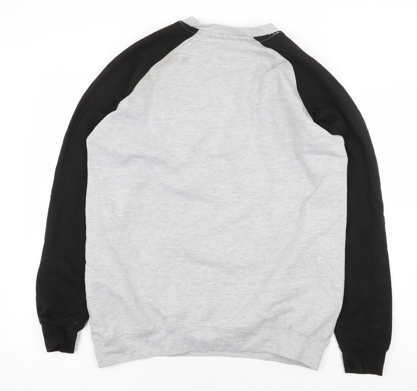 Awdis Mens Grey Cotton Pullover Sweatshirt Size L