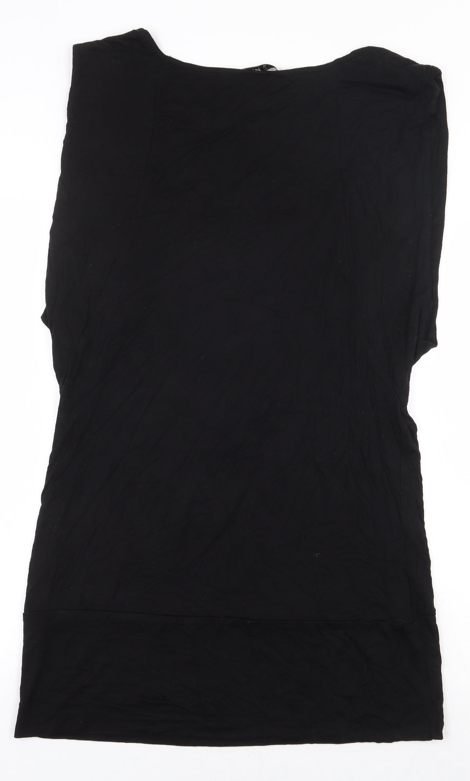 Kaleidoscope Womens Black Viscose Basic Blouse Size 14 Boat Neck