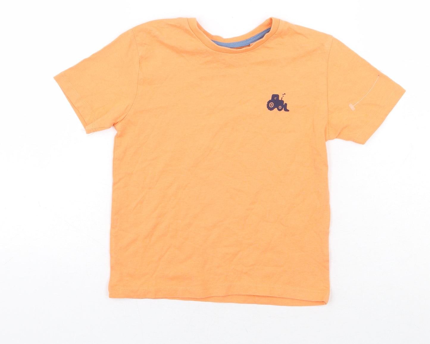 PEP & CO Boys Orange 100% Cotton Basic T-Shirt Size 2-3 Years Round Neck Pullover