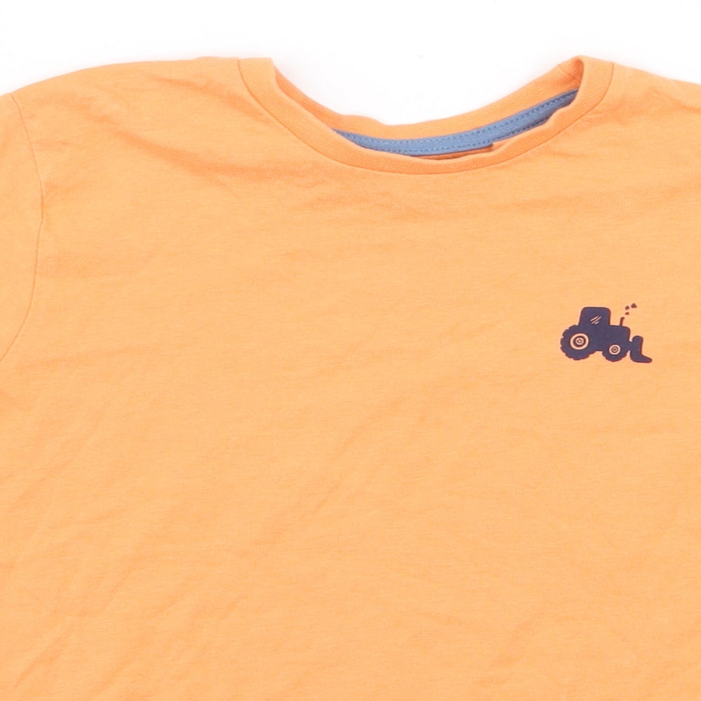 PEP & CO Boys Orange 100% Cotton Basic T-Shirt Size 2-3 Years Round Neck Pullover