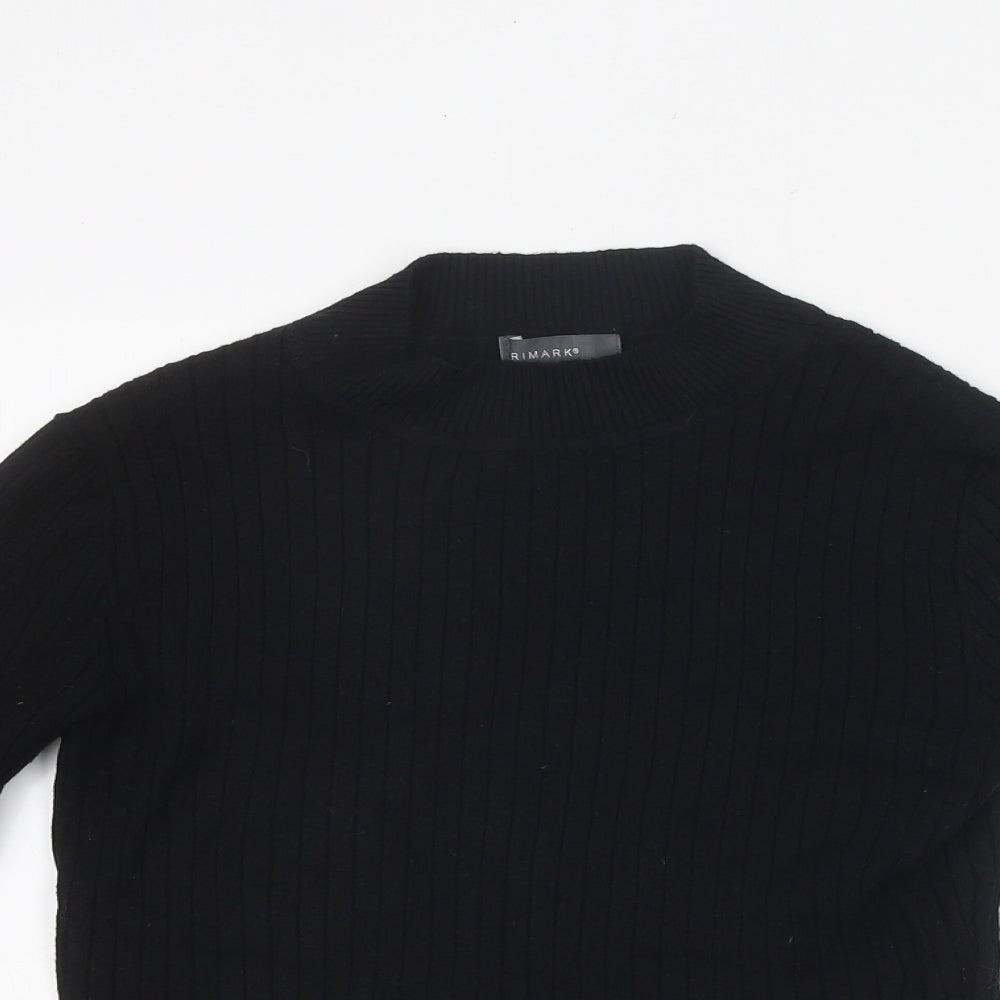 Primark Womens Black Polyester Camisole T-Shirt Size L High Neck