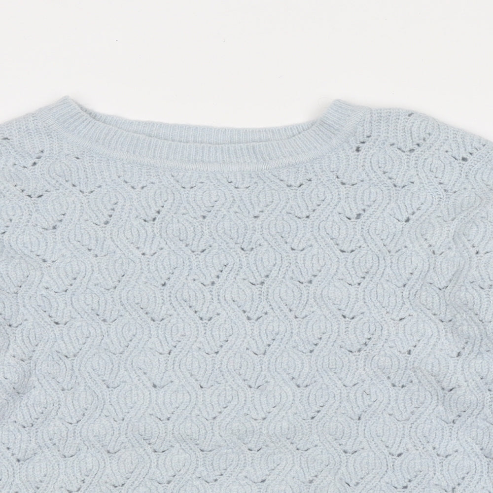 Dorothy Perkins Womens Blue Round Neck Acrylic Pullover Jumper Size 18