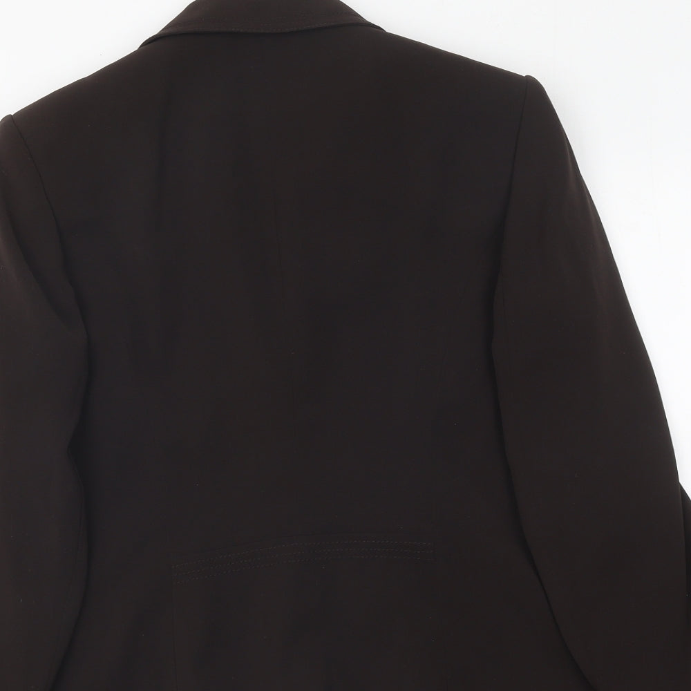 Laura Ashley Womens Brown Jacket Blazer Size 14 Button