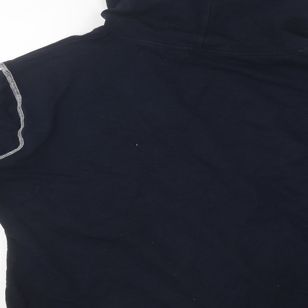 Marks and Spencer Womens Black Round Neck Polyester Full Zip Jumper Size 16