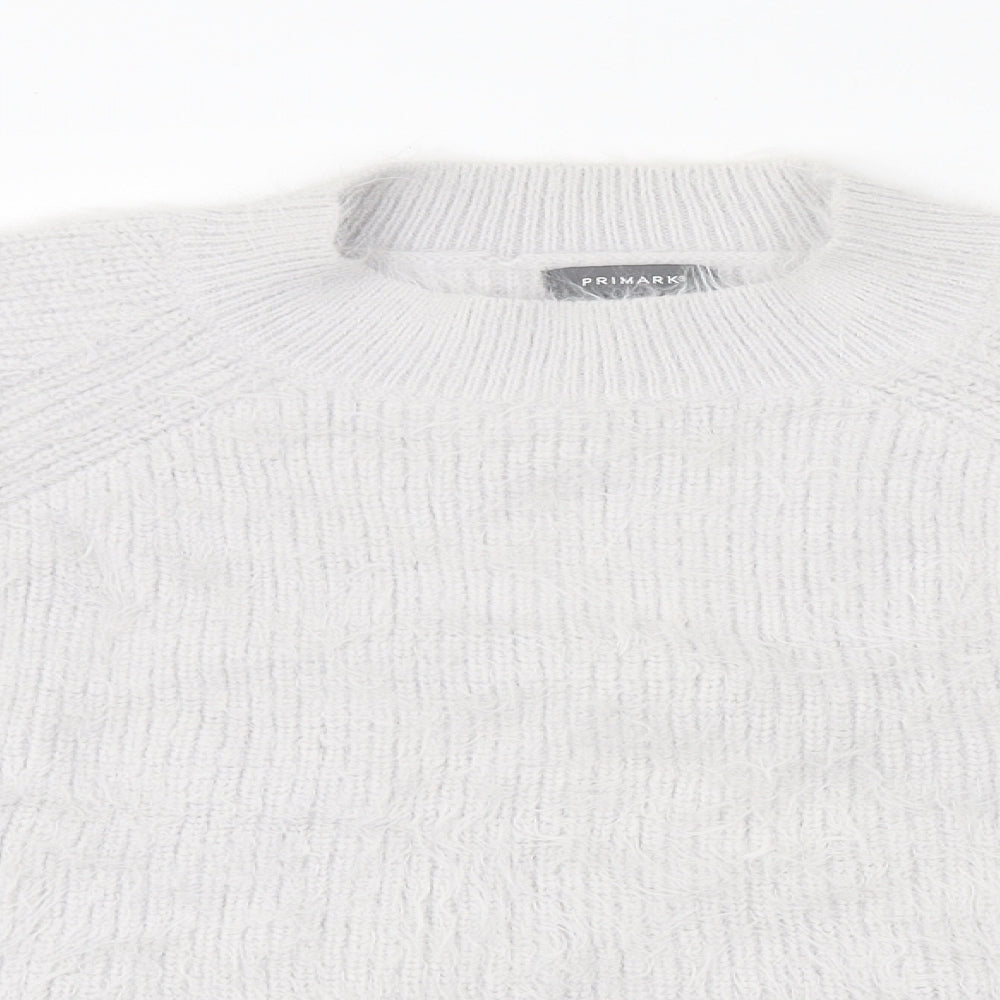 Primark Womens Grey Round Neck Polyester Pullover Jumper Size XL