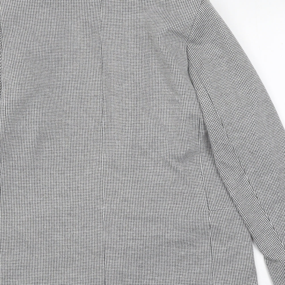 TU Womens Grey Check Jacket Blazer Size 16