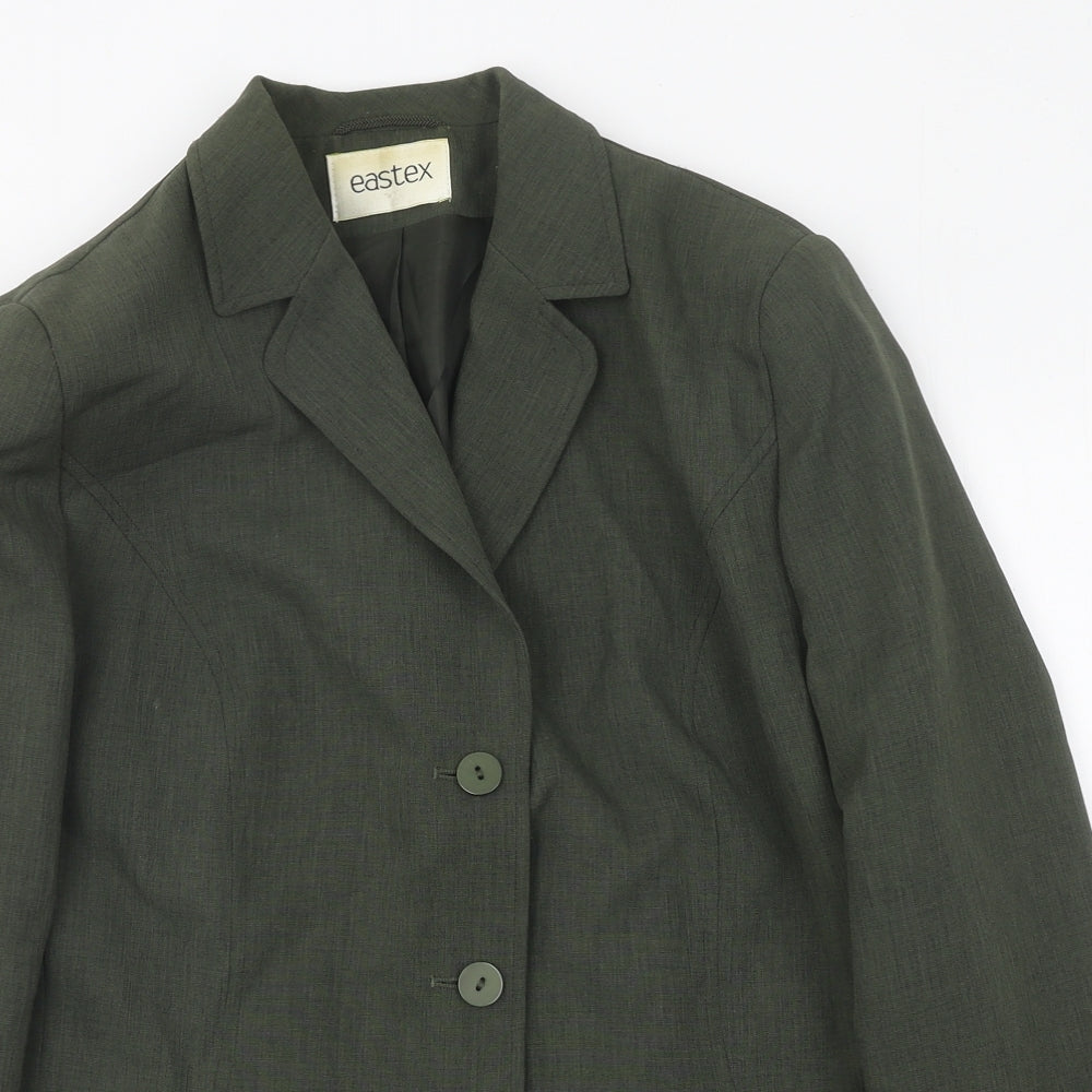 Eastex Womens Green Jacket Blazer Size 14 Button