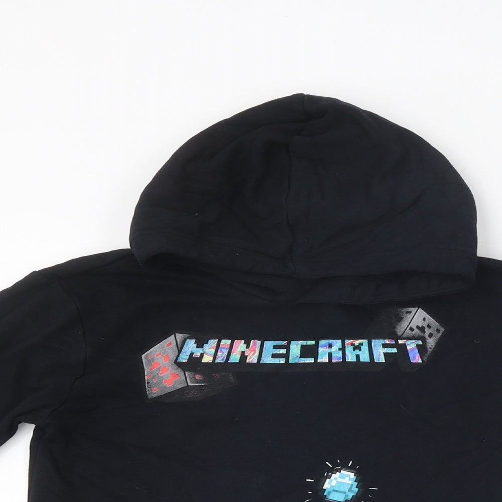 Mincraft Boys Black Round Neck Polyester Pullover Jumper Size 9-10 Years Pullover