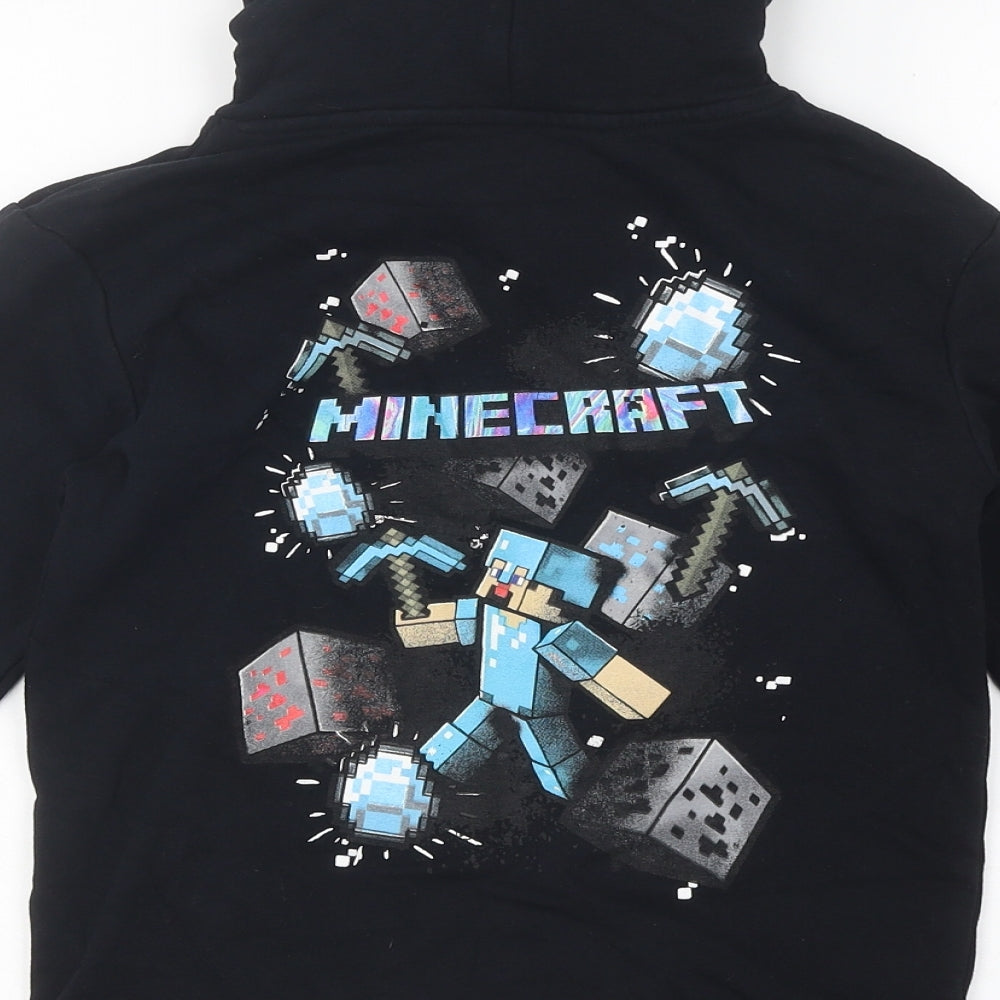 Mincraft Boys Black Round Neck Polyester Pullover Jumper Size 9-10 Years Pullover