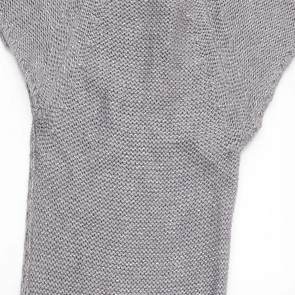 E-vie Womens Grey Polyester Skater Dress Size 10 Roll Neck Pullover