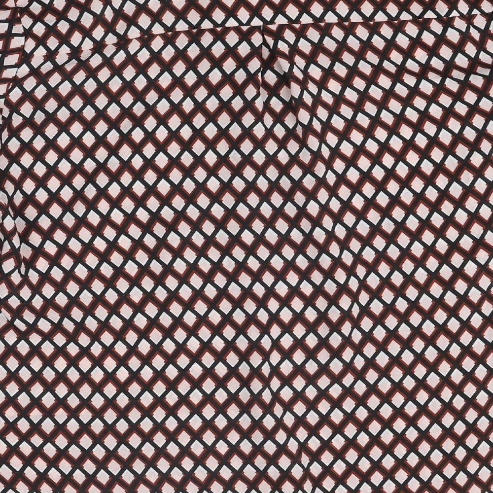 TU Womens Multicoloured Geometric Polyester Basic Button-Up Size 18 Collared