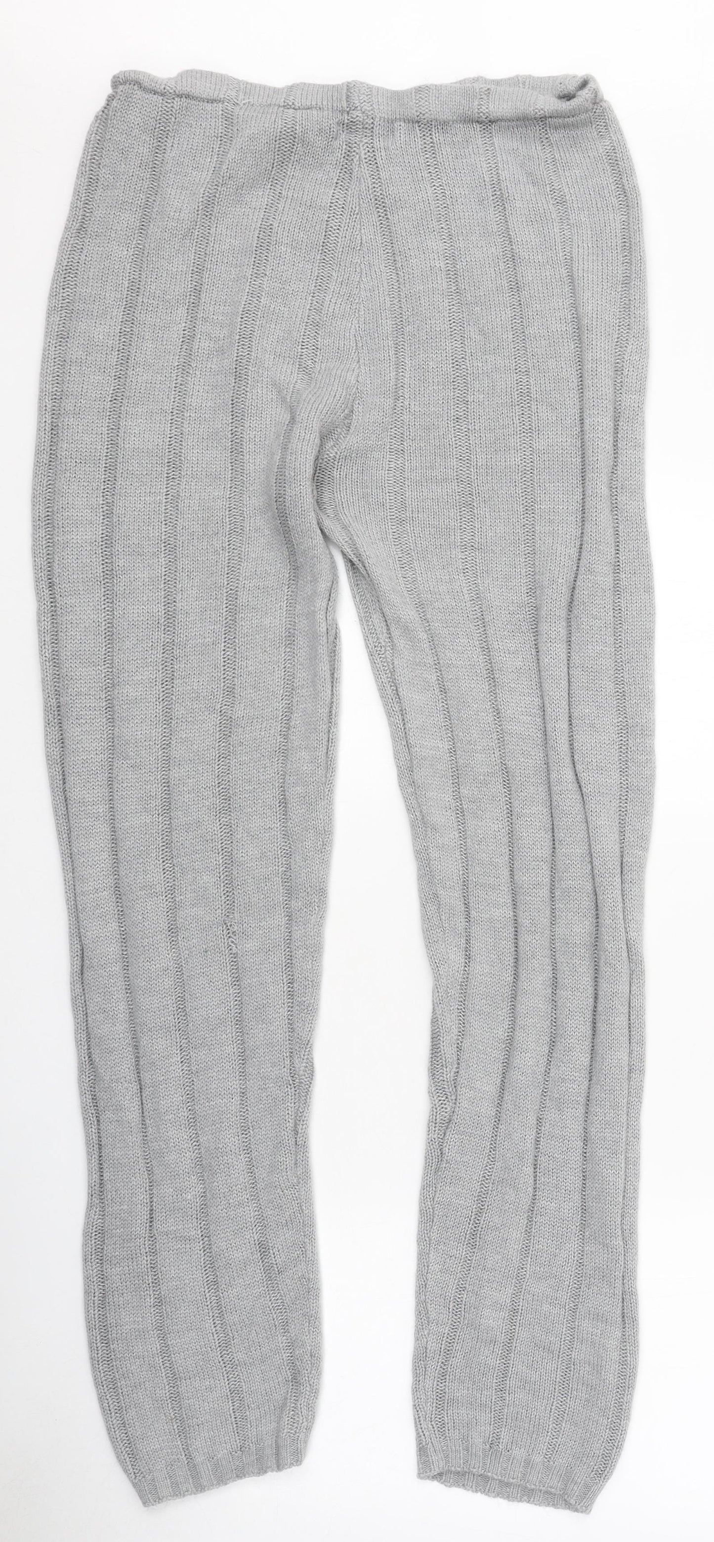 PRETTYLITTLETHING Womens Grey Polyester Trousers Size 2XL L30 in Regular