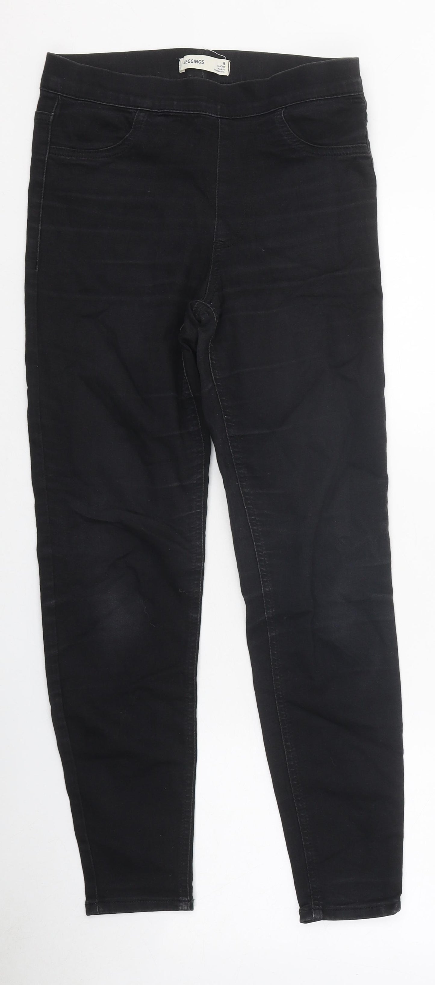 Marks and Spencer Womens Black Cotton Jegging Jeans Size 8 L26 in Regular - Short