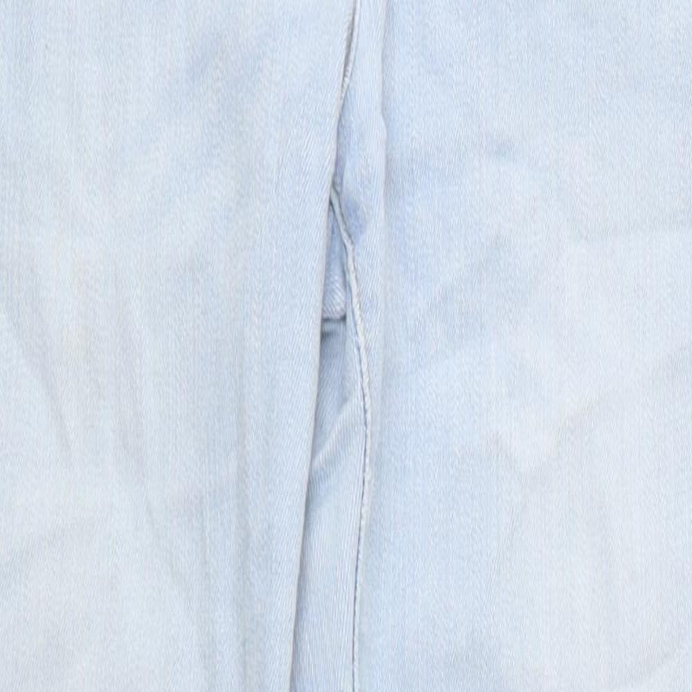 Marks and Spencer Womens Blue Cotton Jegging Jeans Size 10 L27 in Regular Zip